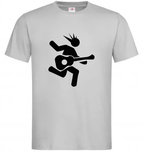 Чоловіча футболка GUITAR JUMP Сірий фото