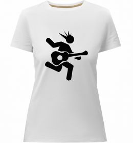 Женская премиум футболка GUITAR JUMP