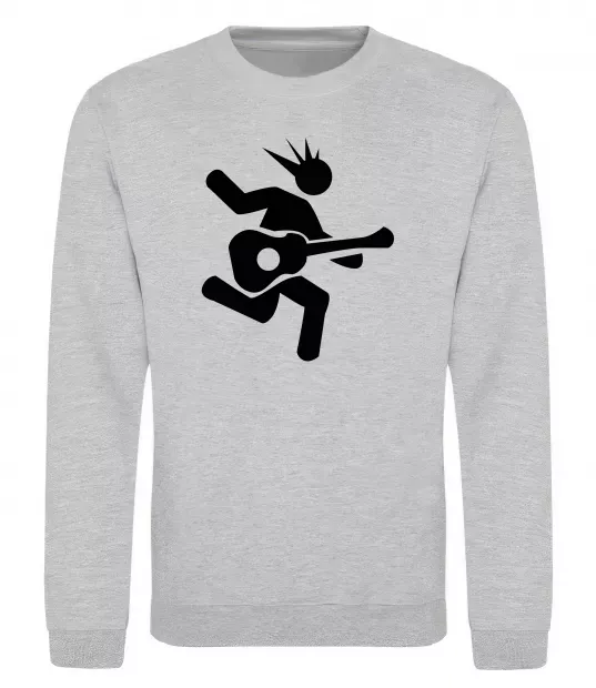 Свитшот GUITAR JUMP Серый меланж фото