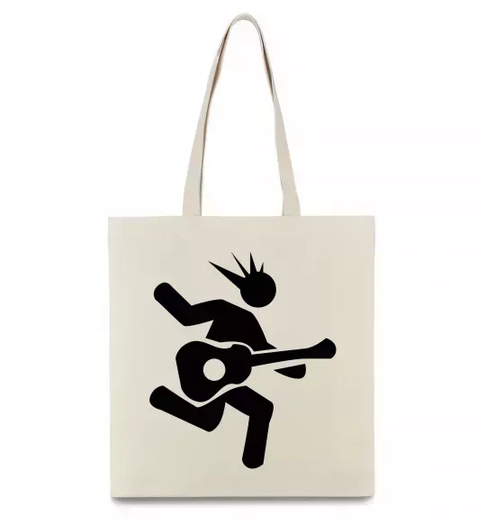 Эко-сумка GUITAR JUMP Бежевый фото