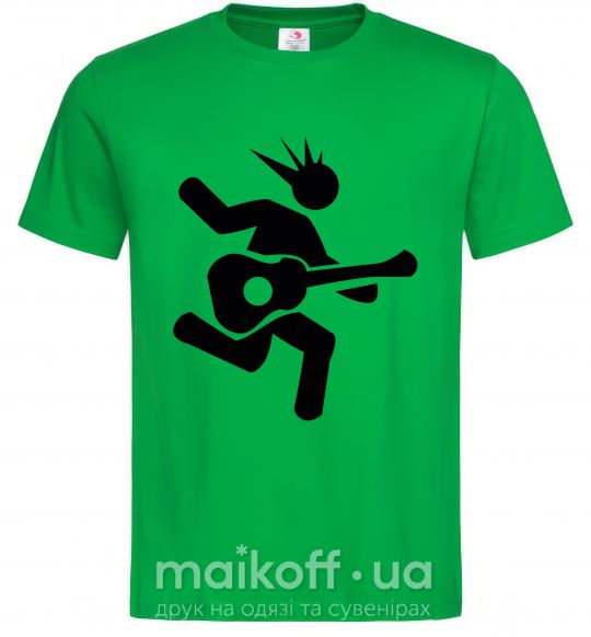 Мужская футболка GUITAR JUMP Зеленый фото