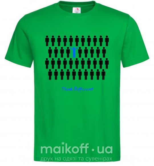 Мужская футболка THINK DFFERENT Зеленый фото