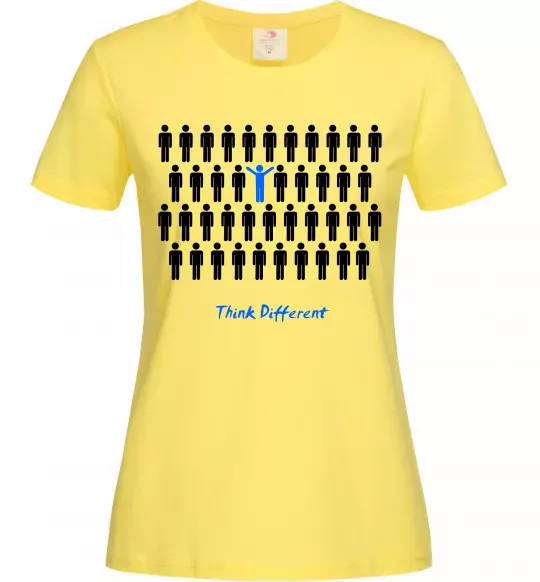 Женская футболка THINK DFFERENT Лимонный фото
