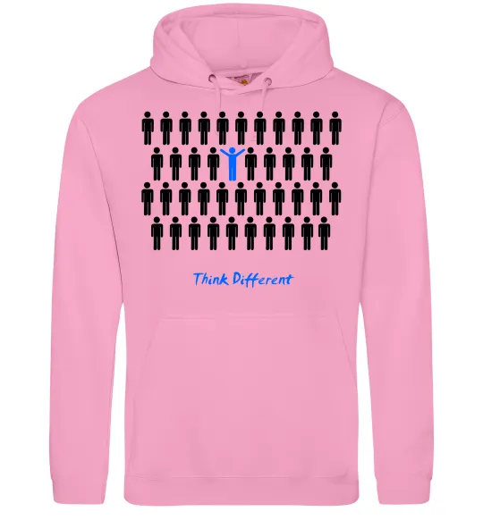 Женская толстовка (худи) THINK DFFERENT Розовый фото