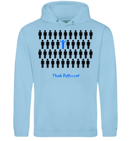 Женская толстовка (худи) THINK DFFERENT Голубой фото
