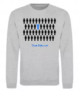 Свитшот THINK DFFERENT Серый меланж фото