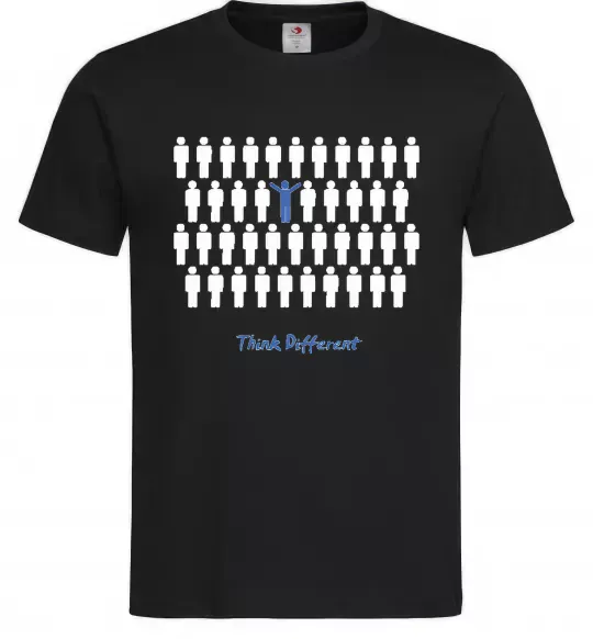 Мужская футболка THINK DFFERENT Черный фото