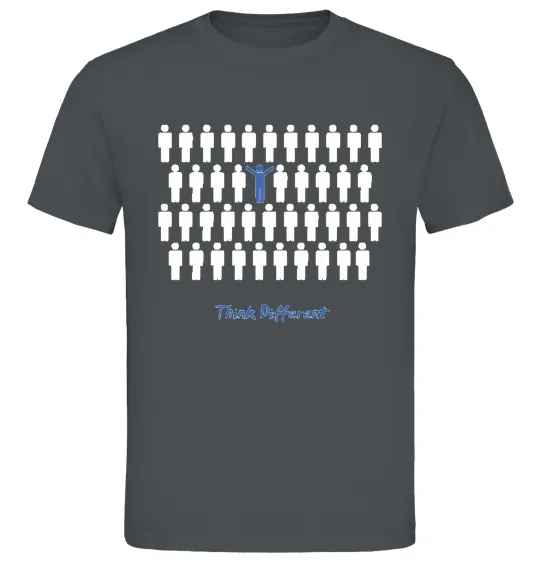 Мужская футболка THINK DFFERENT Графит фото