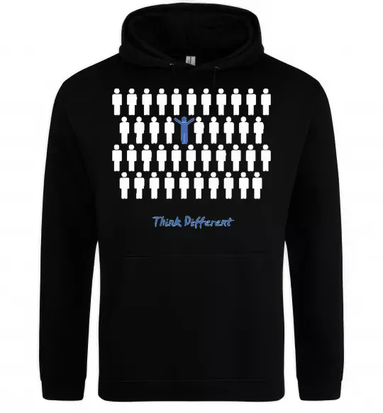 Жіноча толстовка (худі) THINK DFFERENT Чорний фото