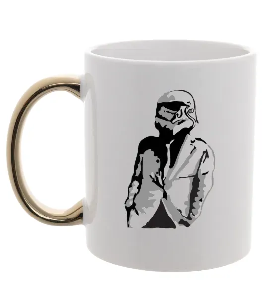 Чашка с цветной ручкой STAR WAR Золото фото