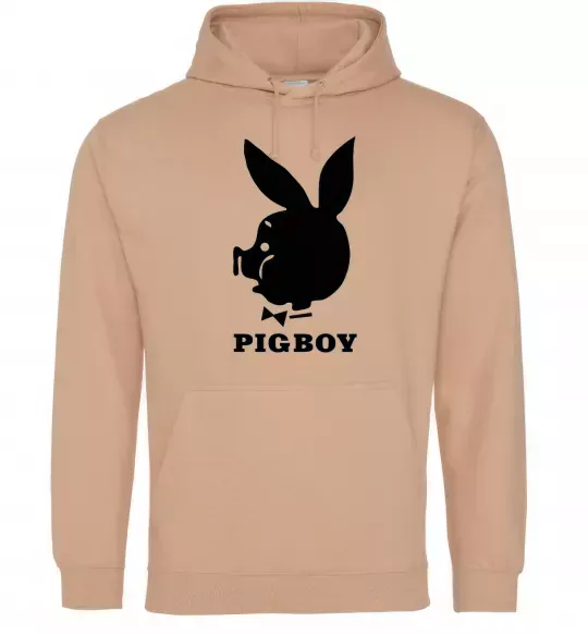 Чоловіча толстовка (худі) PIGBOY Пісочний фото