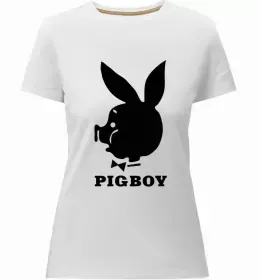 Женская премиум футболка Сталевий playboy Черный фото