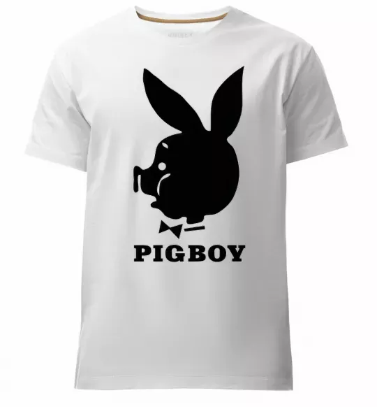 Чоловіча преміум футболка PIGBOY Білий фото