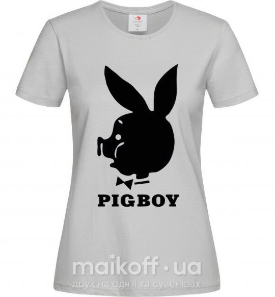 Женская футболка PIGBOY Серый фото