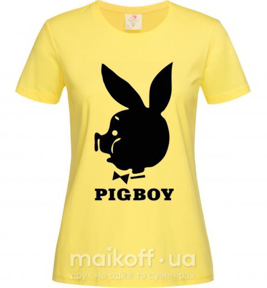 Жіноча футболка PIGBOY Лимонний фото