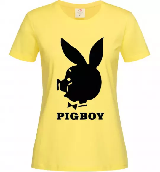 Жіноча футболка PIGBOY Лимонний фото