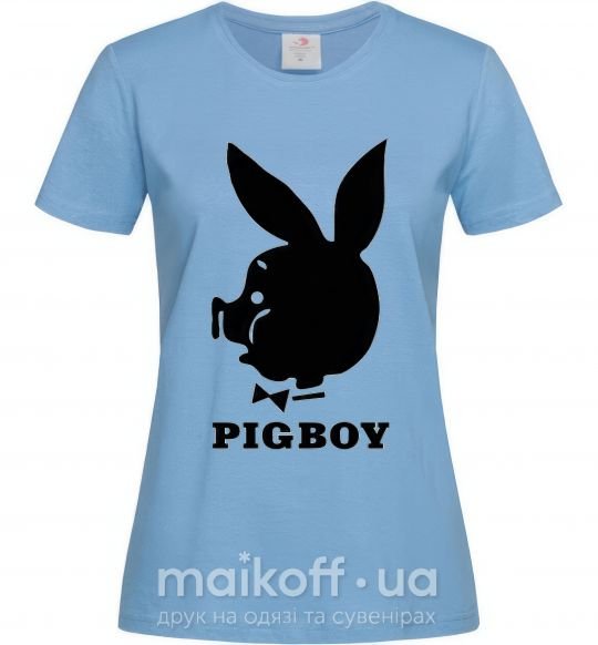 Жіноча футболка PIGBOY Блакитний фото