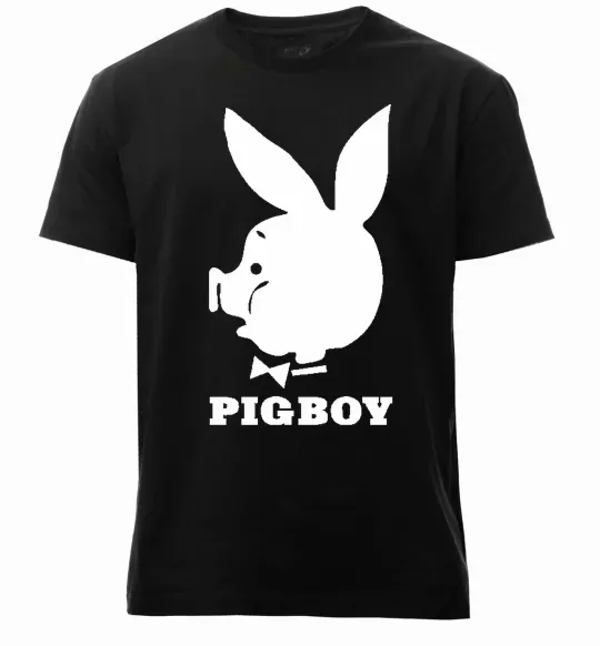 Чоловіча преміум футболка PIGBOY Чорний фото