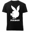 Чоловіча преміум футболка PIGBOY Чорний фото