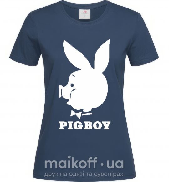 Жіноча футболка PIGBOY Темно-синій фото