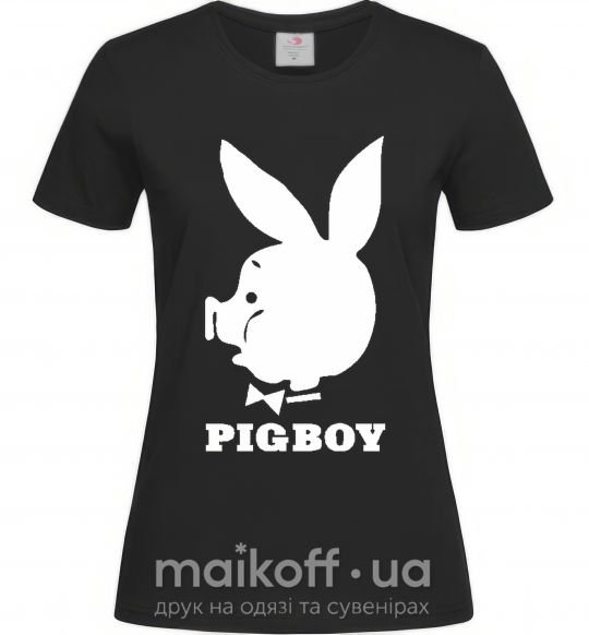 Жіноча футболка PIGBOY Чорний фото