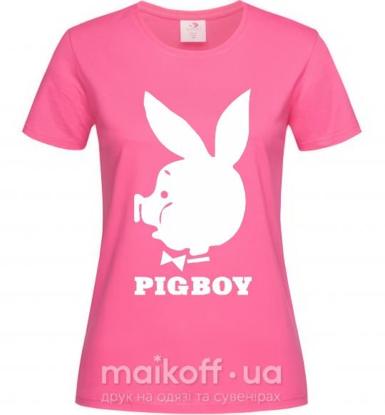 Жіноча футболка PIGBOY Яскраво-рожевий фото