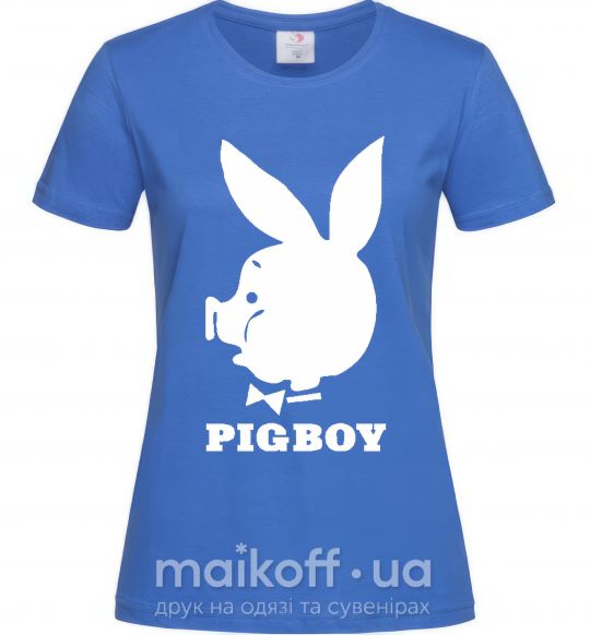 Женская футболка PIGBOY Ярко-синий фото