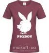 Жіноча футболка PIGBOY Бордовий фото