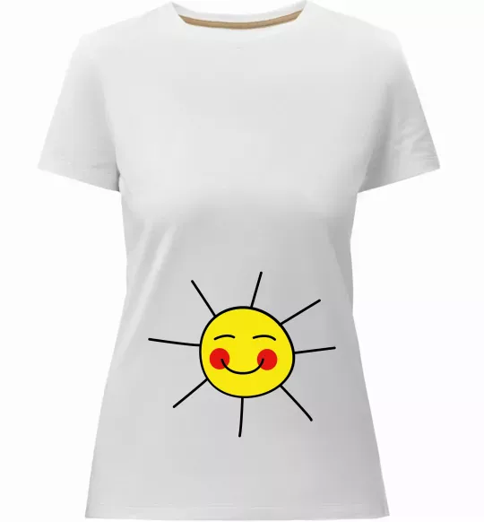 Жіноча преміум футболка Маленьке сонечко Білий фото