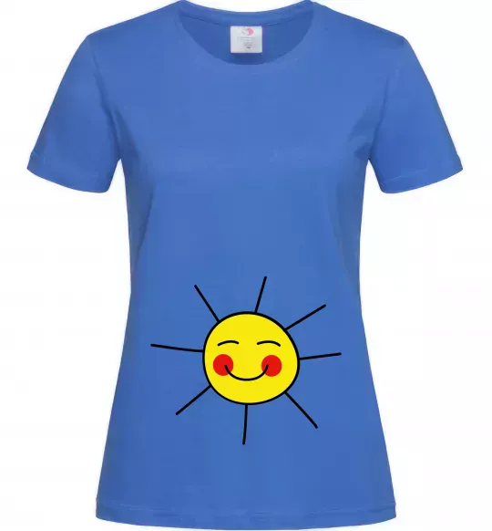 Женская футболка Маленьке сонечко Ярко-синий фото