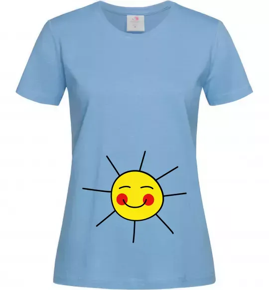 Женская футболка Маленьке сонечко Голубой фото