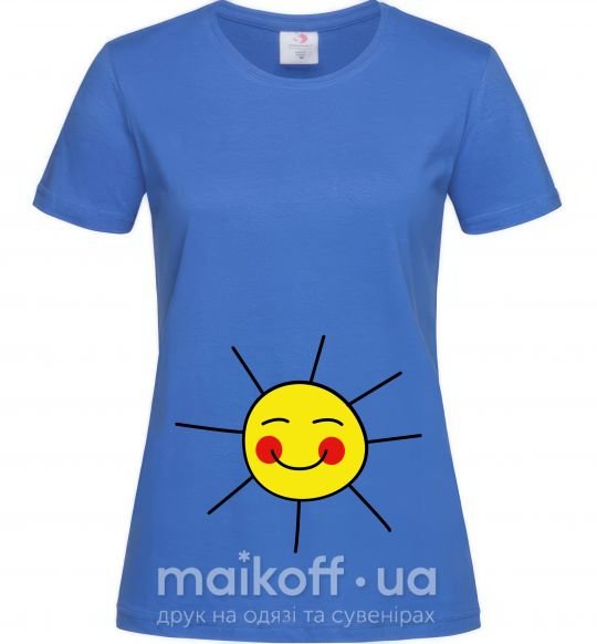 Женская футболка МАЛЕНЬКОЕ СОЛНЫШКО Ярко-синий фото