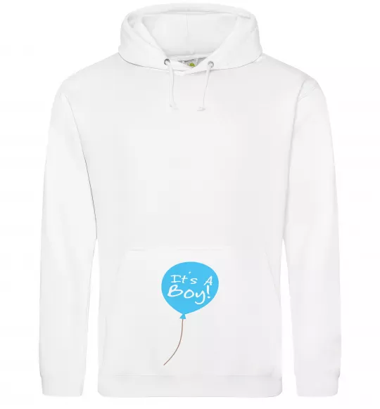 Жіноча толстовка (худі) IT'S A BOY повітряна кулька Білий фото