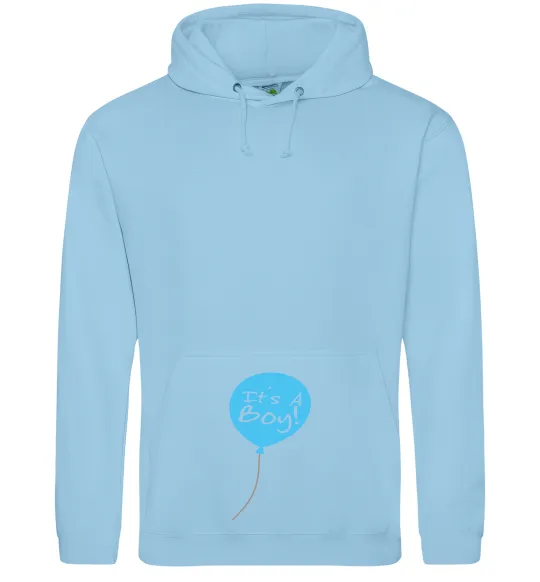 Жіноча толстовка (худі) IT'S A BOY повітряна кулька Блакитний фото
