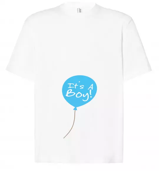 Футболка Оверсайз IT'S A BOY повітряна кулька Белый фото