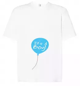 Футболка Оверсайз IT'S A BOY повітряна кулька Белый фото