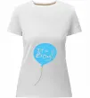 Жіноча преміум футболка IT'S A BOY повітряна кулька Білий фото