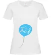 Женская футболка IT'S A BOY повітряна кулька Белый фото