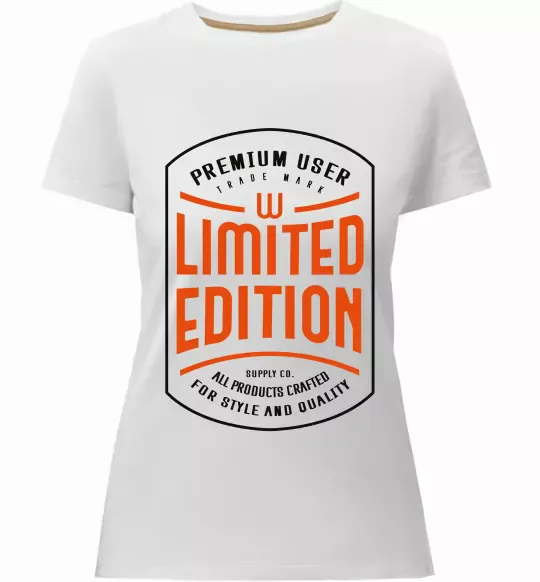 Жіноча преміум футболка LIMITED EDITION Білий фото