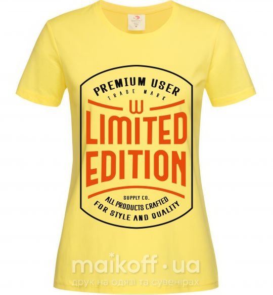 Женская футболка LIMITED EDITION Лимонный фото