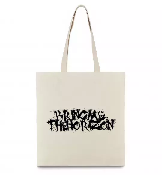 Эко-сумка BRING ME THE HORIZON напис Бежевый фото