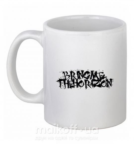 Чашка керамічна BRING ME THE HORIZON надпись Білий фото