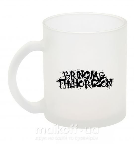 Чашка стеклянная BRING ME THE HORIZON надпись Фроузен фото