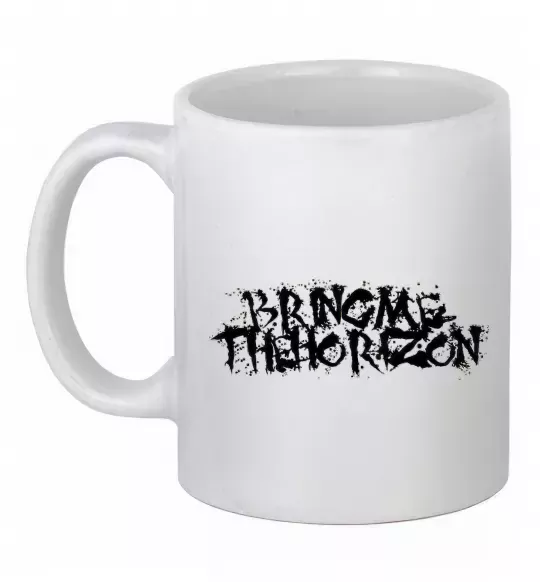 Чашка керамічна BRING ME THE HORIZON напис Білий фото