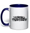Чашка з кольоровою ручкою BRING ME THE HORIZON напис Глибокий темно-синій фото