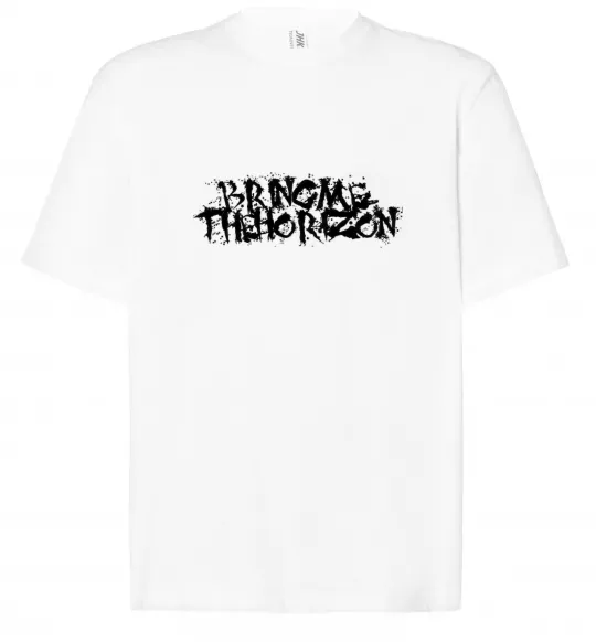 Футболка Оверсайз BRING ME THE HORIZON напис Білий фото