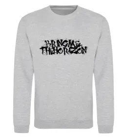 Світшот BRING ME THE HORIZON напис Сірий меланж фото