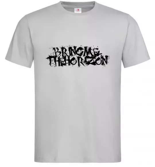 Мужская футболка BRING ME THE HORIZON напис Серый фото