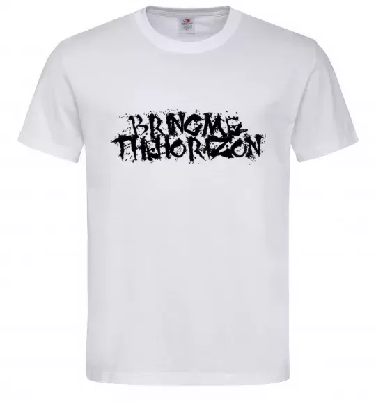 Мужская футболка BRING ME THE HORIZON напис Белый фото