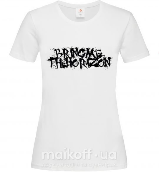 Женская футболка BRING ME THE HORIZON надпись Белый фото